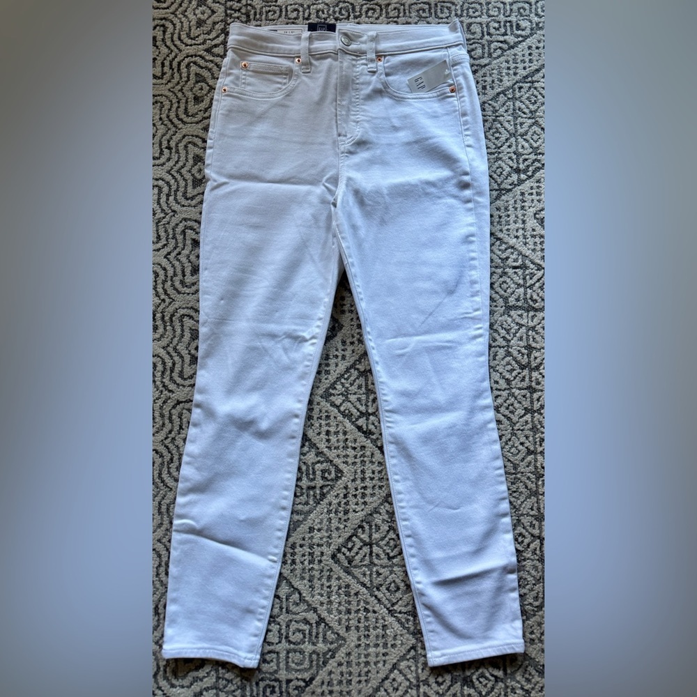 GAP White Women's Stretch Skinny Jeans-NWT-28/6 SHORT